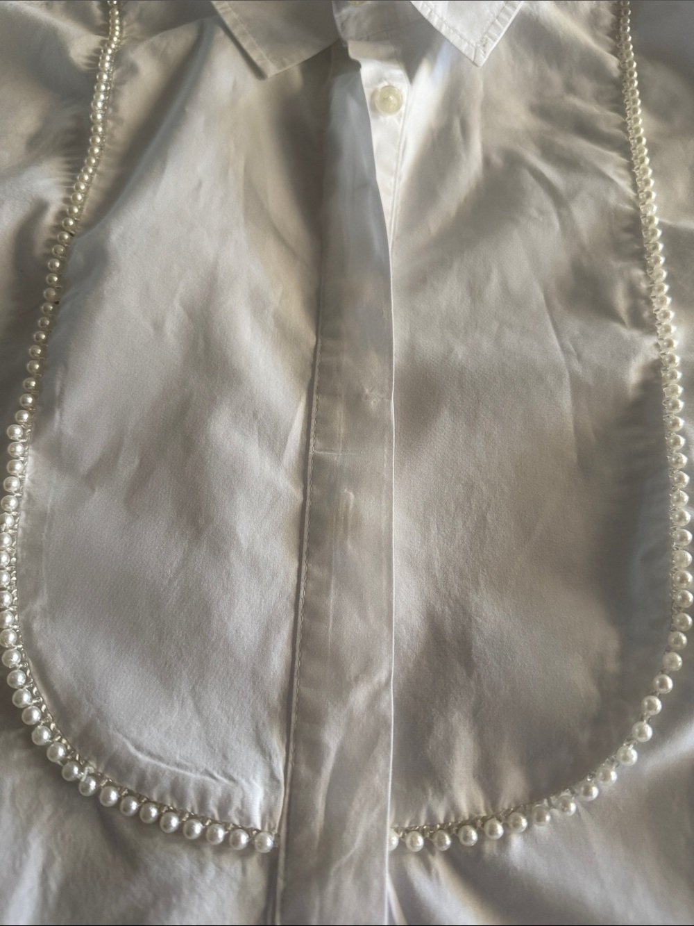 LOFT Pearlized Bib Tuxedo Shirt - Picture 10 of 10